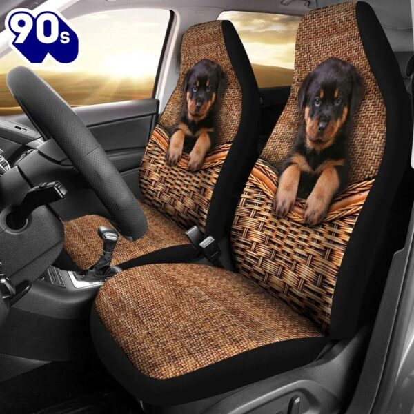 Rottweiler Puppy Cute Custom Car Seat Covers