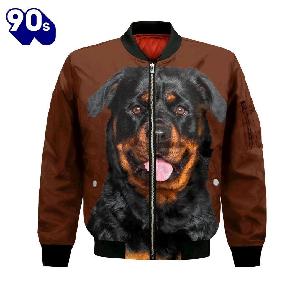 Rottweiler - Unisex 3D Graphic Bomber Jacket Rottweiler - Unisex 3D Graphic Bomber Jacket