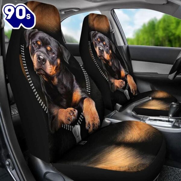 Rottweiler Zipper Custom Car Seat Covers