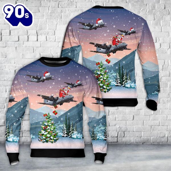 Royal Canadian Air Force Lockheed Martin CC-130J-30 Hercules (L-382) Christmas Sweater 1