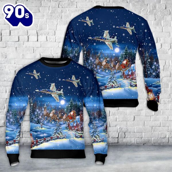 Royal Canadian Air Force (RCAF) CF-18A Christmas AOP Sweater