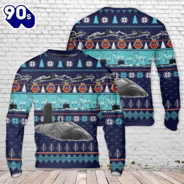 Royal Canadian Navy HMCS Victoria (SSK 876) Submarine Christmas Sweater