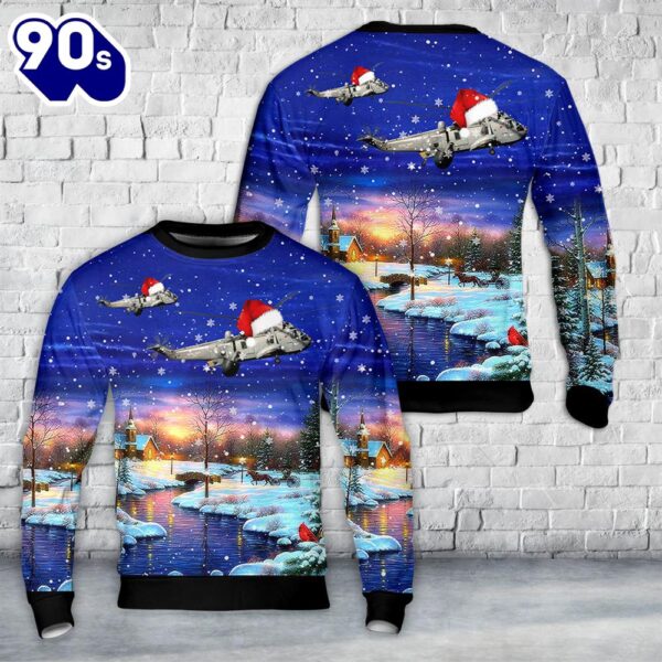 Royal Navy 849 Squadron Westland Sea King Christmas Sweater