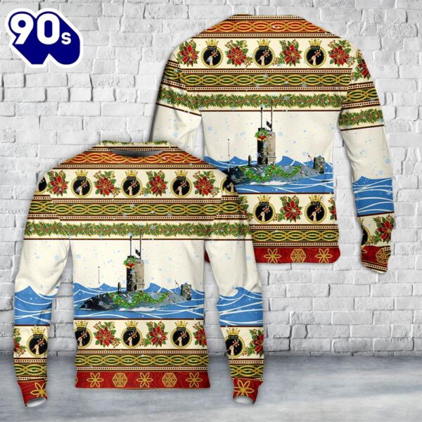 Royal Navy Trafalgar-class submarine HMS Turbulent (S87) Christmas Sweater