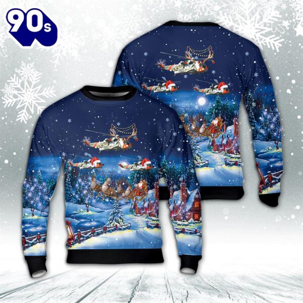 Royal Norwegian Air Force Westland Sea King Mk43B Christmas Sweater