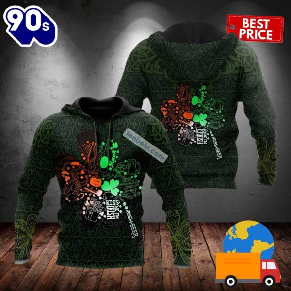 Saint Patrick Drink Beer Green 3D Realistic Hoodie 2025