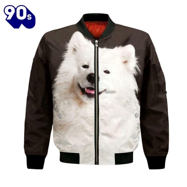 Samoyed – Unisex 3D Graphic Bomber Jacket