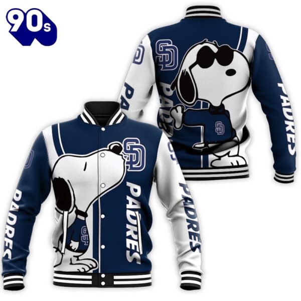 San Diego Padres Snoopy Lover 3D Printed Baseball Jacket For Men Women