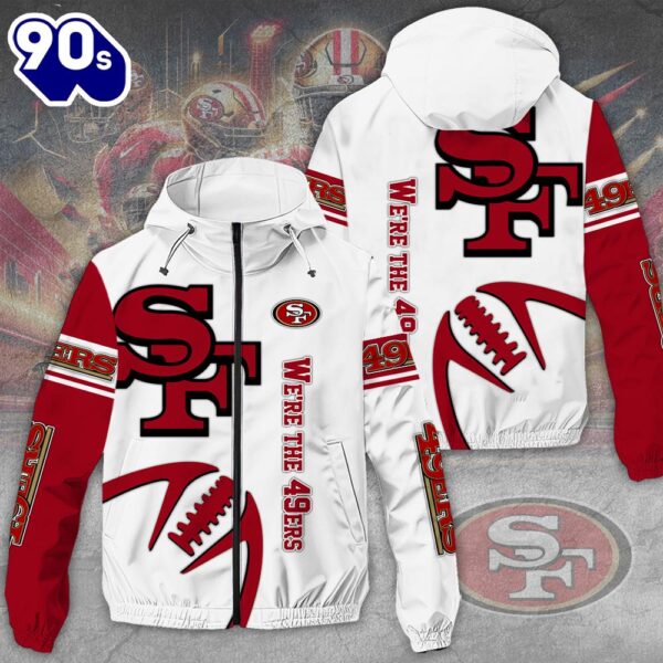 San Francisco 49ers 3D Windbreaker Jacket For Man And Women