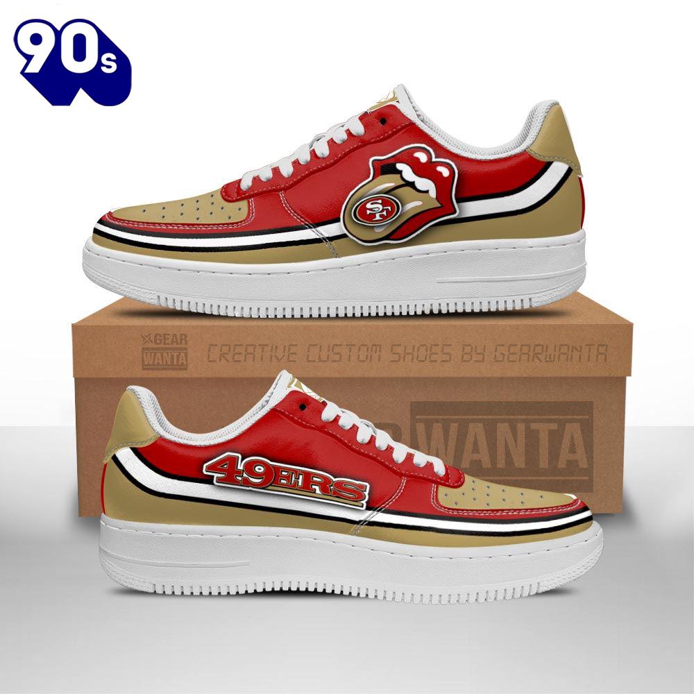 San Francisco 49ers Air Sneakers Custom Force Shoes Sexy Lips For Fans San Francisco 49ers Air Sneakers Custom Force Shoes Sexy Lips For Fans