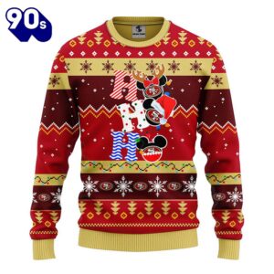 San Francisco 49ers HoHoHo Mickey Christmas Ugly Sweater