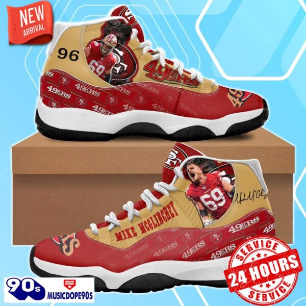 San Francisco 49ers Mike McGlinchey Air Jordan 11 Shoes For Men Women