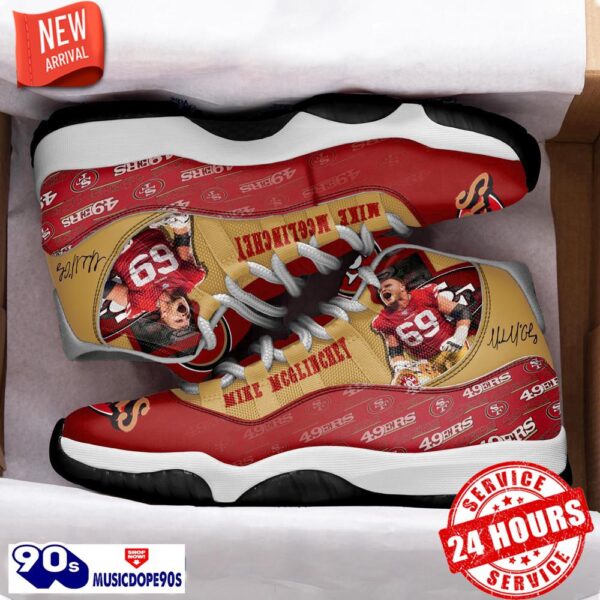San Francisco 49ers Mike McGlinchey Air Jordan 11 Shoes For Men Women