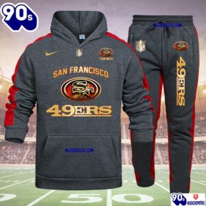 San Francisco 49ers NFL 32 Teams Personlized Golden Logo Hoodie Set