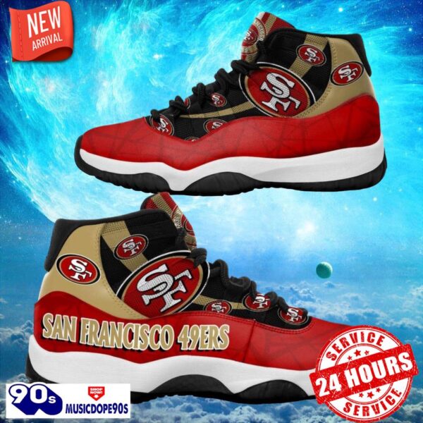 San Francisco 49ers NFL Air Jordan 11 Sneakers Shoes Gift For Fans