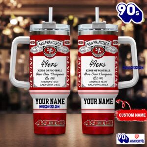 San Francisco 49ers Nfl Kings Of Football Personalized Tumbler 40oz