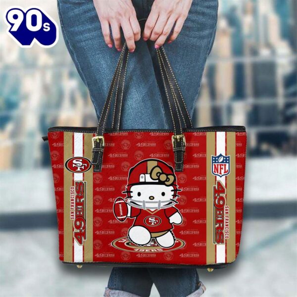 San Francisco 49ers NFL Kitty Women Leather Tote Bag   Gift For Christmas