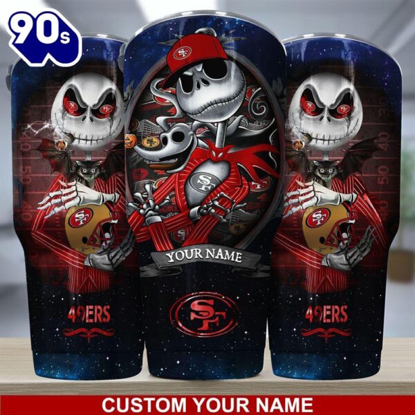 San Francisco 49ers NFL-Custom Tumbler Jack The Nightmare Before Christmas