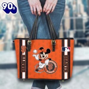 San Francisco Giants Mlb Mickey Women Leather Tote Bag