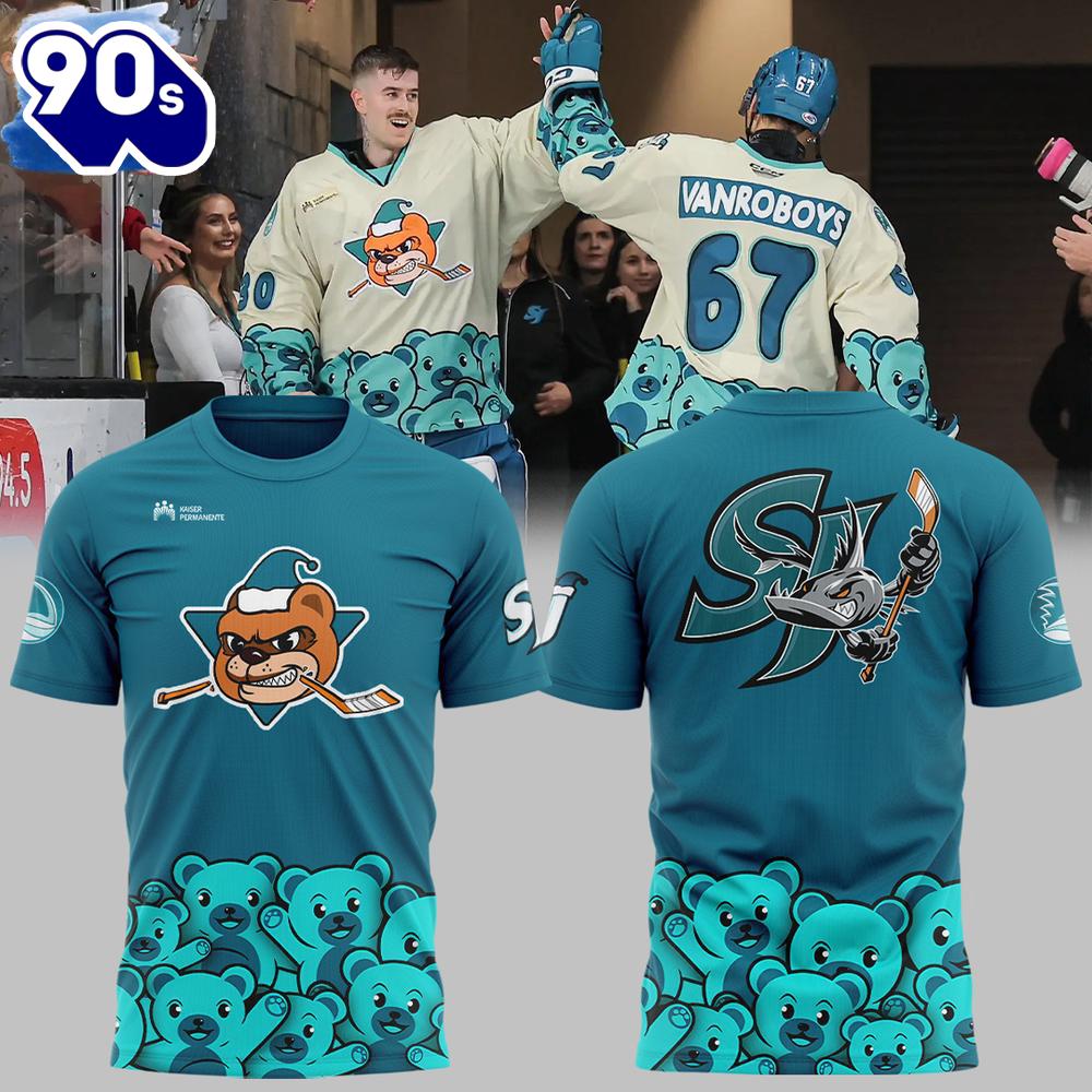 San Jose Barracuda Teddy Bear Toss 3d T-Shirt San Jose Barracuda Teddy Bear Toss 3d T-Shirt