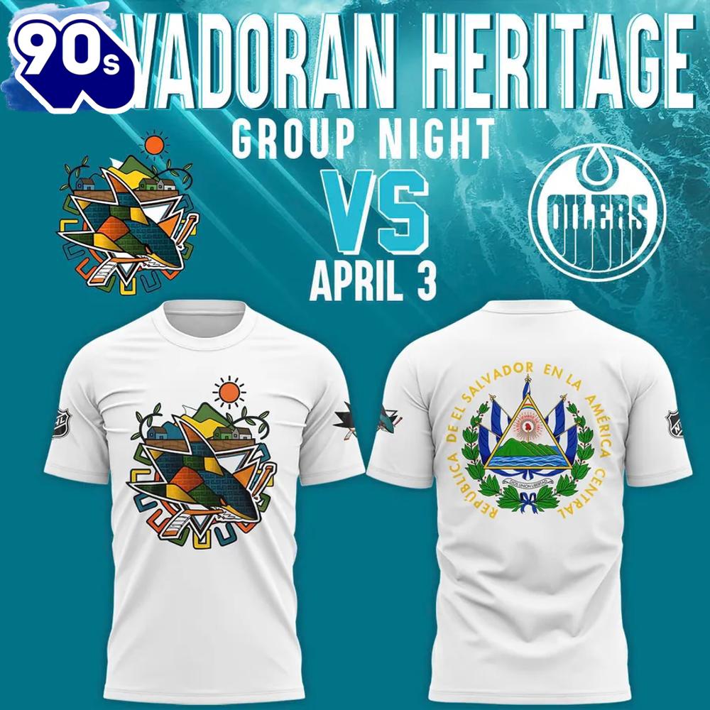 San Jose Sharks 2025 Salvadoran Heritage Night Shirt San Jose Sharks 2025 Salvadoran Heritage Night Shirt