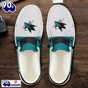 San Jose Sharks NHL Hey Dude Shoes Custom Name Perfect Gift