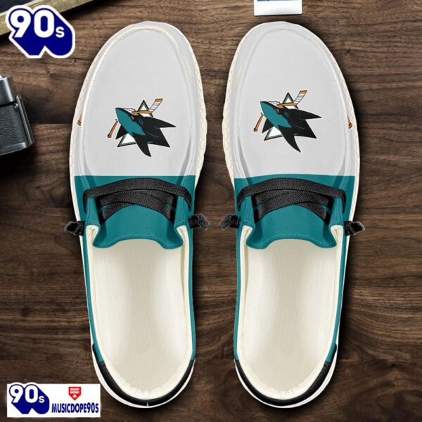 San Jose Sharks NHL Hey Dude Shoes Custom Name Perfect Gift