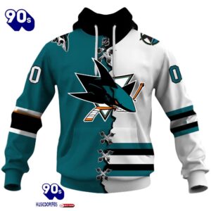 San Jose Sharks Personalized NHL Mix Jersey Hoodie Set