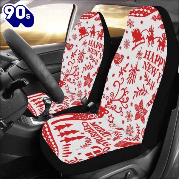 Santa Claus And Reindeer Carrying Gifts Car Seat Covers  Gift Xmas