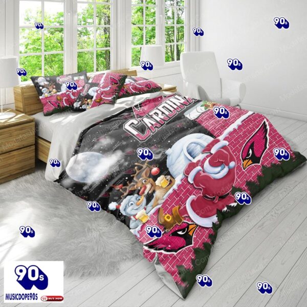 Santa Claus NFL Arizona Cardinals Christmas Bedding Sets