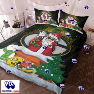 Santa Claus NFL Green Bay Packers Christmas Bedding Sets