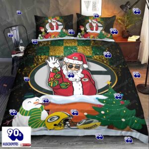 Santa Claus NFL Green Bay Packers Christmas Bedding Sets