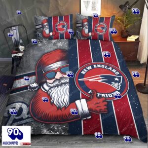 Santa Claus NFL New England Patriots Christmas Bedding Sets V1