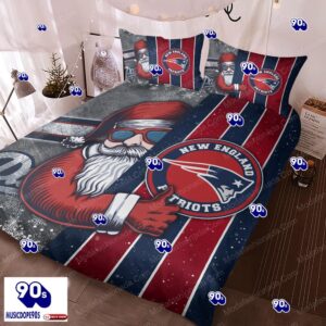 Santa Claus NFL New England Patriots Christmas Bedding Sets V1