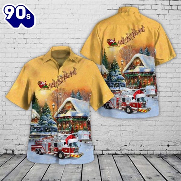 Sarasota, Florida, Sarasota County Fire Department Christmas Hawaiian Shirt