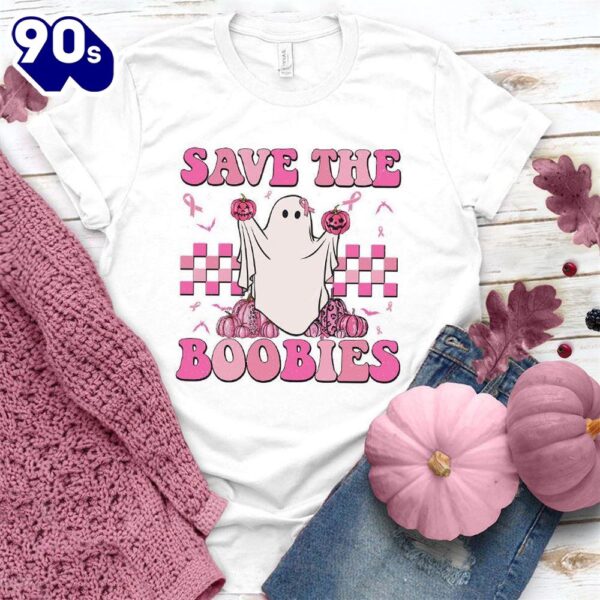 Save The  Boobies T-Shirt Colored Edition  Gift For Halloween