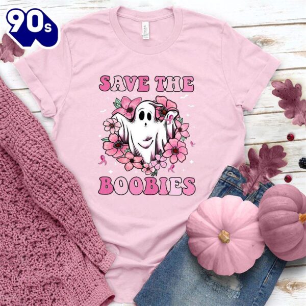 Save The  Boobies Version 2 T-Shirt Colored Edition  Gift For Halloween