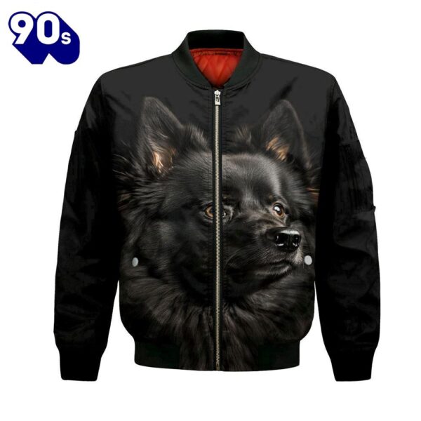 Schipperke AI – Unisex 3D Graphic Bomber Jacket