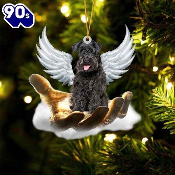 Schnauzer On The Hands Of Jesus Ornament, Gift For Christmas