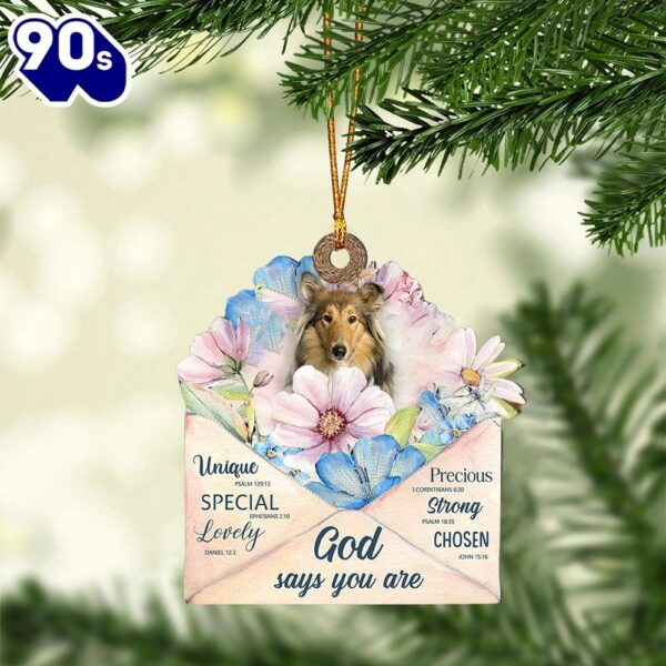 Scotch-Collie God Says You Ornament, Gift For Christmas