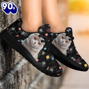 Scottish Fold Cat Sneakers Sporty Shoes For Cat Lover