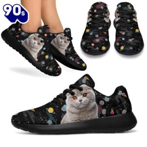 Scottish Fold Cat Sneakers Sporty Shoes For Cat Lover