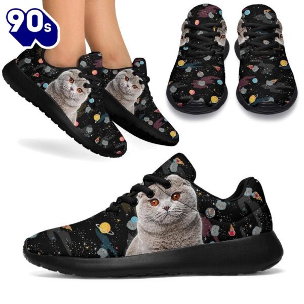 Scottish Fold Cat Sneakers Sporty Shoes For Cat Lover