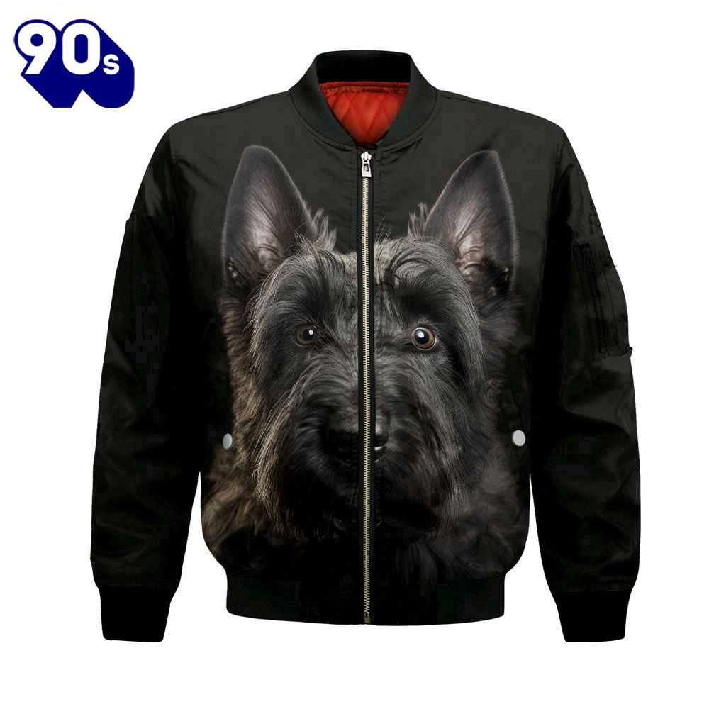 Scottish Terrier AI - Unisex 3D Graphic Bomber Jacket Scottish Terrier AI - Unisex 3D Graphic Bomber Jacket