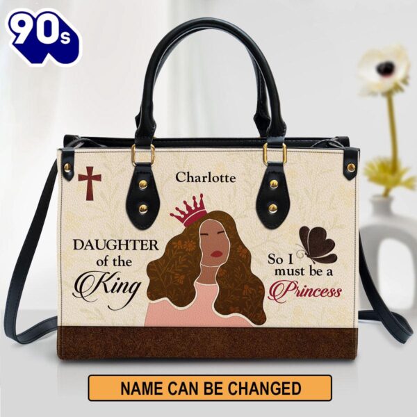 Scripture Gifts For Religious Women Personalized Leather Handbag With Handle Daughter Of The King, Christian Bags  Gift For Women Christmas