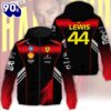 Scuderia Ferrari x Lewis Hamilton 3D Windbreaker Jacket For Man And Women