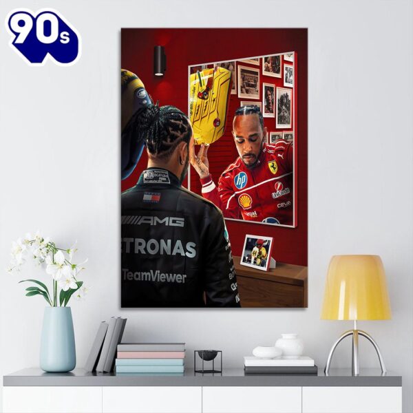 Scuderia Ferrari x Lewis Hamilton Rectangle Canvas With Inner Frame For Fans