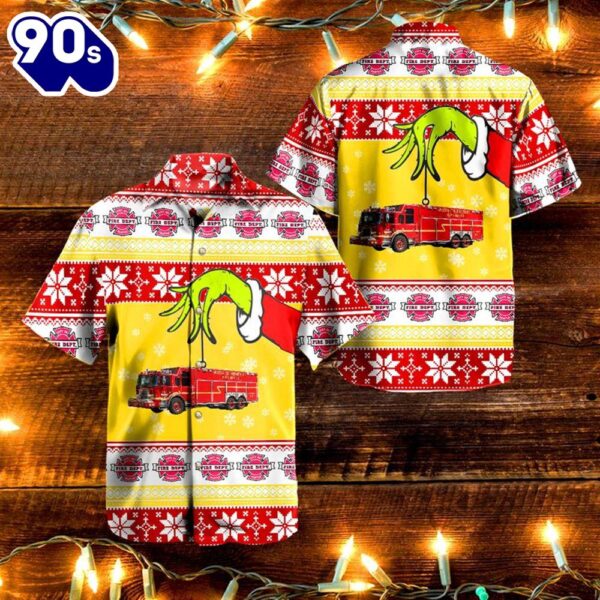 Seattle Fire Department Heavy Rescue Ugly Christmas Hawaiian Shirt