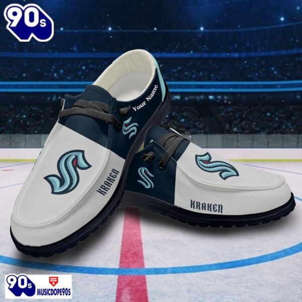 Seattle Kraken NHL Hey Dude Shoes Custom Name Perfect Gift