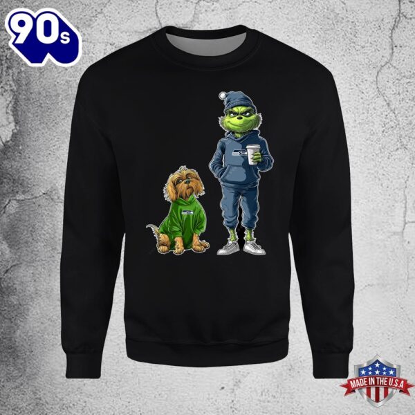 Seattle Seahawks Grinch Christmas Football Sweatshirt